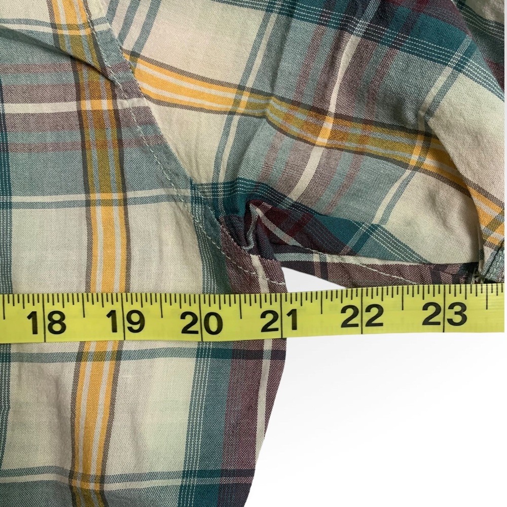 North face Shirt  Mens Large Short Sleeve button down Plaid Outdoor Hiking - Picture 4 of 6